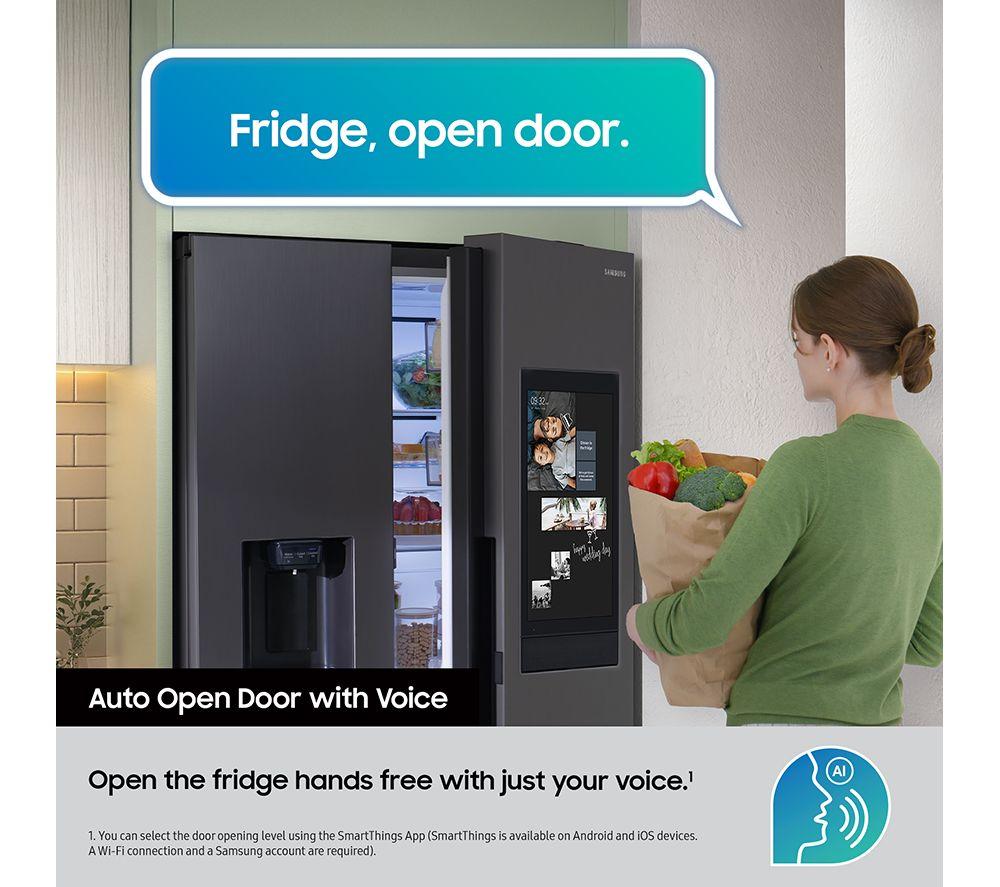 SAMSUNG Bespoke AI Family Hub RS90F66BETEU American-Style Smart Fridge Freezer - Silver image number 11 of 18