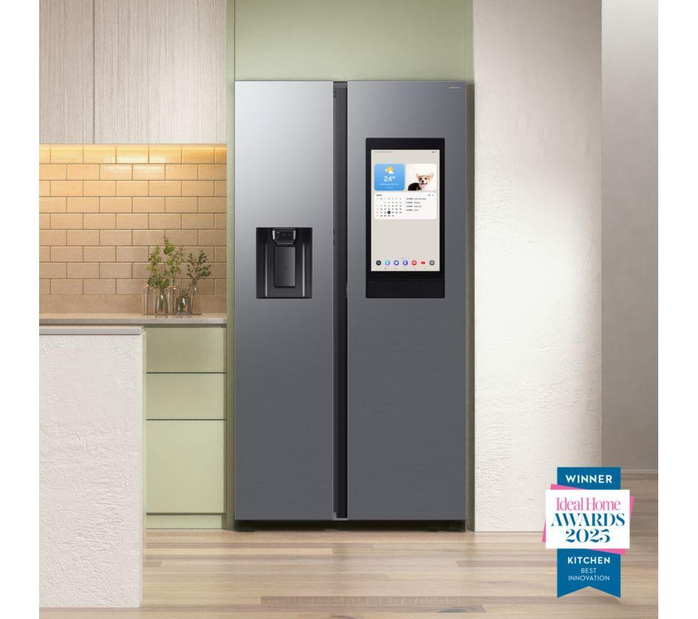 SAMSUNG Bespoke AI Family Hub RS90F66BETEU American-Style Smart Fridge Freezer - Silver image number 18 of 18