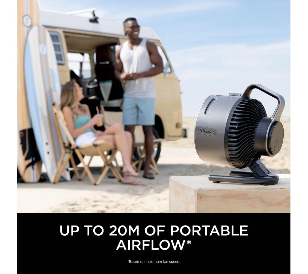 SHARK FlexBreeze HydroGo FA050UK Portable 6.8" Misting Turbo Fan - Charcoal image number 7 of 19