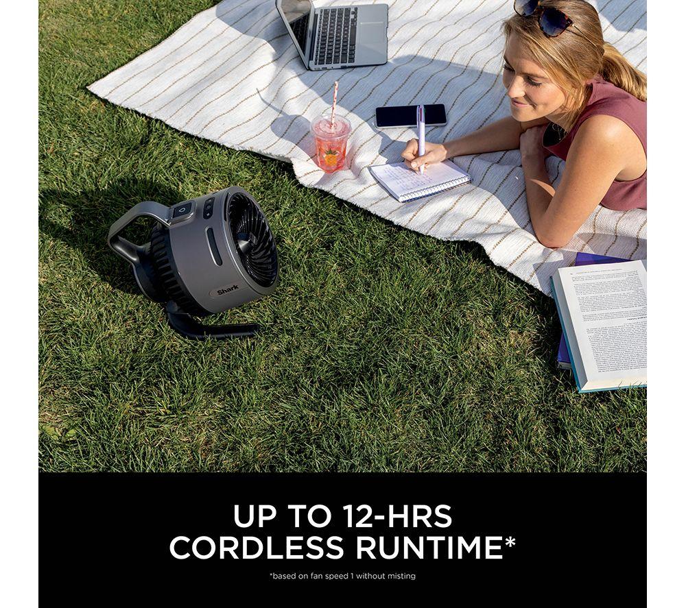 SHARK FlexBreeze HydroGo FA050UK Portable 6.8" Misting Turbo Fan - Charcoal image number 12 of 19