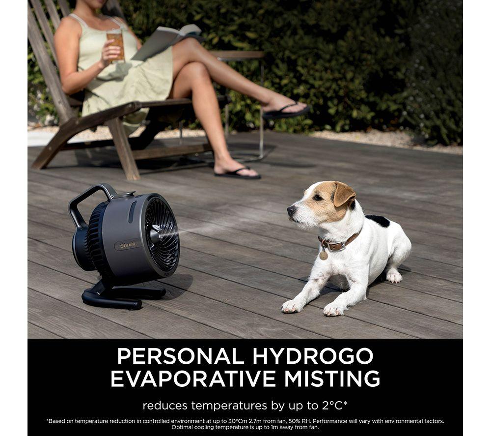 SHARK FlexBreeze HydroGo FA050UK Portable 6.8" Misting Turbo Fan - Charcoal image number 15 of 19