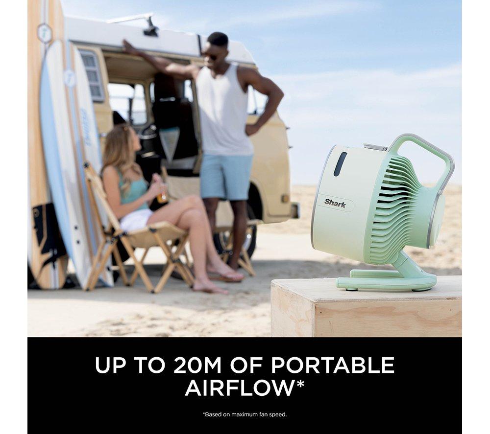 SHARK FlexBreeze HydroGo FA050UKGN Portable 6.8" Misting Turbo Fan - Lime Green & Cool Gray image number 5 of 10