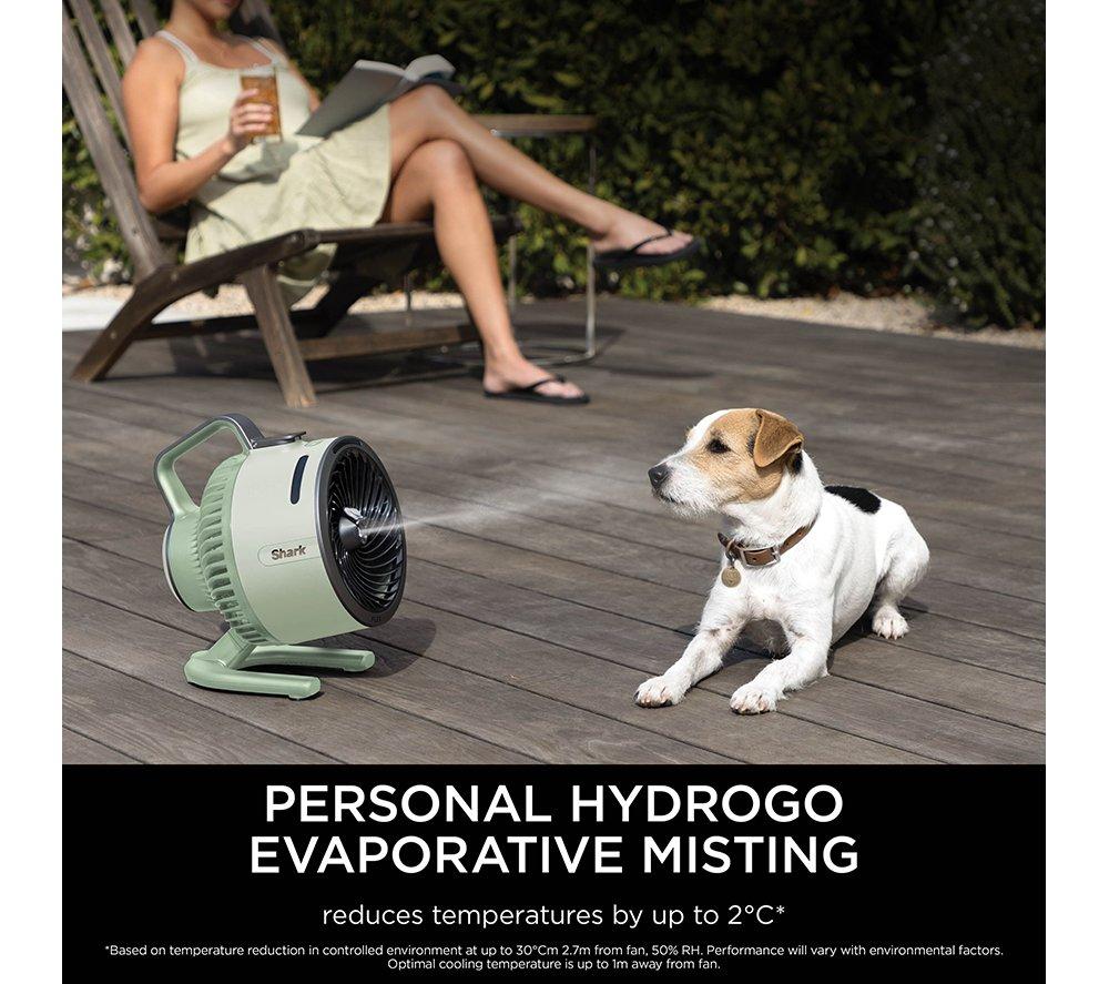 SHARK FlexBreeze HydroGo FA050UKGN Portable 6.8" Misting Turbo Fan - Lime Green & Cool Gray image number 6 of 10