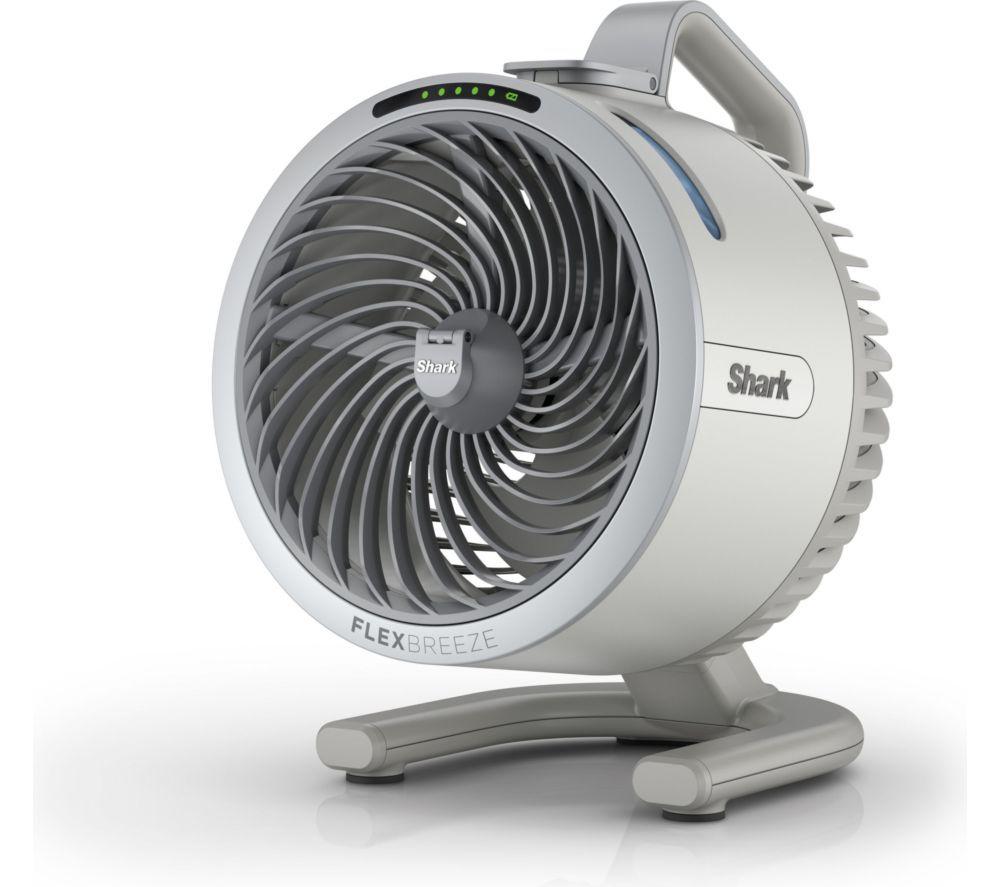 SHARK FlexBreeze HydroGo FA050UKDV Portable 6.8" Misting Turbo Fan - Dove & Cool Gray