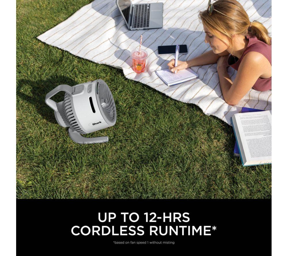 SHARK FlexBreeze HydroGo FA050UKDV Portable 6.8" Misting Turbo Fan - Dove & Cool Gray image number 3 of 10