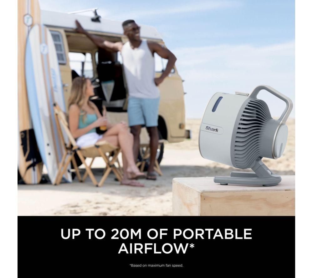 SHARK FlexBreeze HydroGo FA050UKDV Portable 6.8" Misting Turbo Fan - Dove & Cool Gray image number 5 of 10