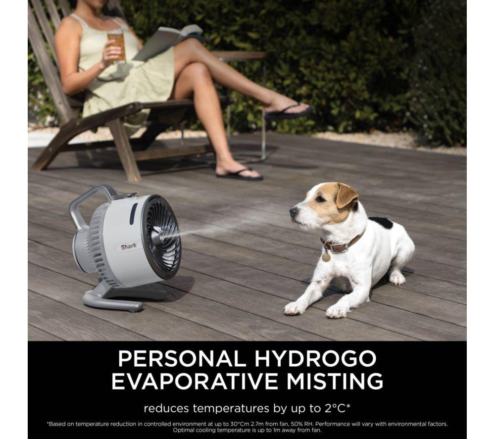 SHARK FlexBreeze HydroGo FA050UKDV Portable 6.8" Misting Turbo Fan - Dove & Cool Gray image number 6 of 10