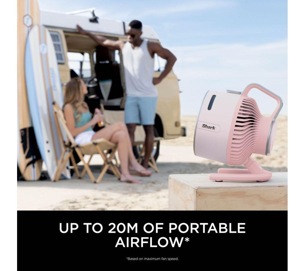 SHARK FlexBreeze HydroGo FA050UKPK Portable 6.8" Misting Turbo Fan - Ballet Pink & Cool Gray image number 5 of 10