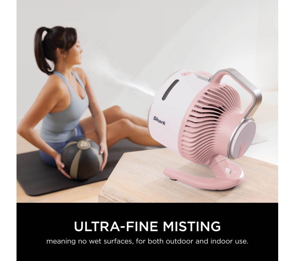 SHARK FlexBreeze HydroGo FA050UKPK Portable 6.8" Misting Turbo Fan - Ballet Pink & Cool Gray image number 7 of 10