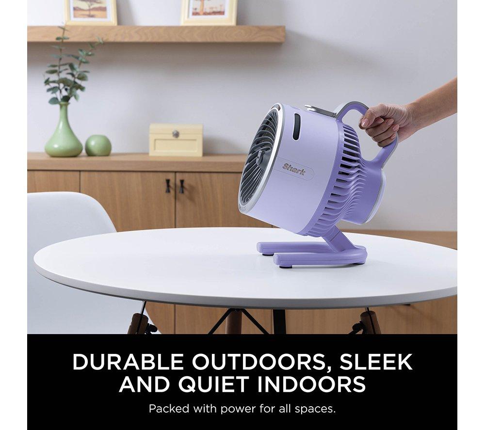 SHARK FlexBreeze HydroGo FA050UKLV Portable 6.8" Misting Turbo Fan - Lavendar & Cool Gray image number 2 of 10