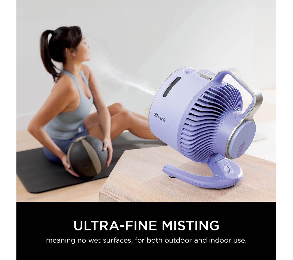 SHARK FlexBreeze HydroGo FA050UKLV Portable 6.8" Misting Turbo Fan - Lavendar & Cool Gray image number 7 of 10