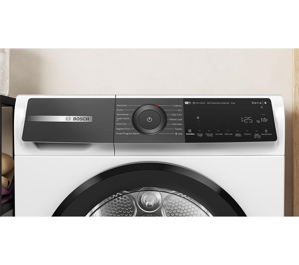 BOSCH Series 6 Plus WQH246D9GB WiFi-enabled 9 kg Heat Pump Tumble Dryer - White image number 2 of 9
