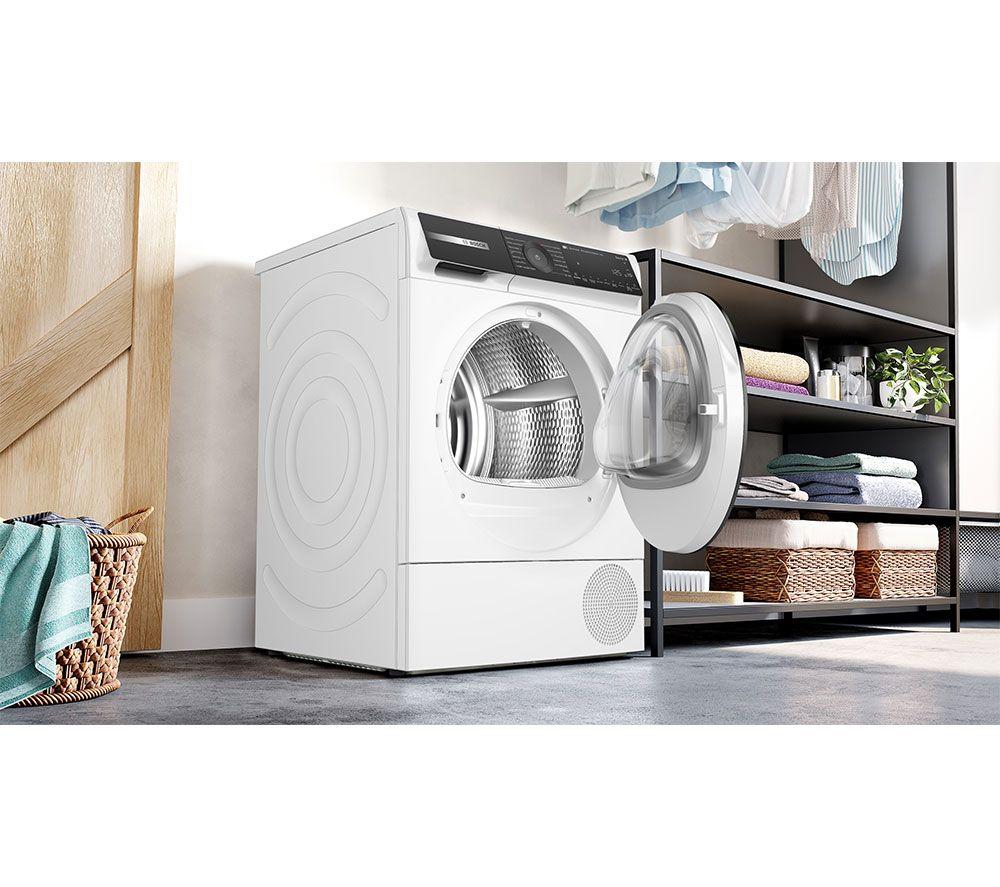 BOSCH Series 6 Plus WQH246D9GB WiFi-enabled 9 kg Heat Pump Tumble Dryer - White image number 3 of 9