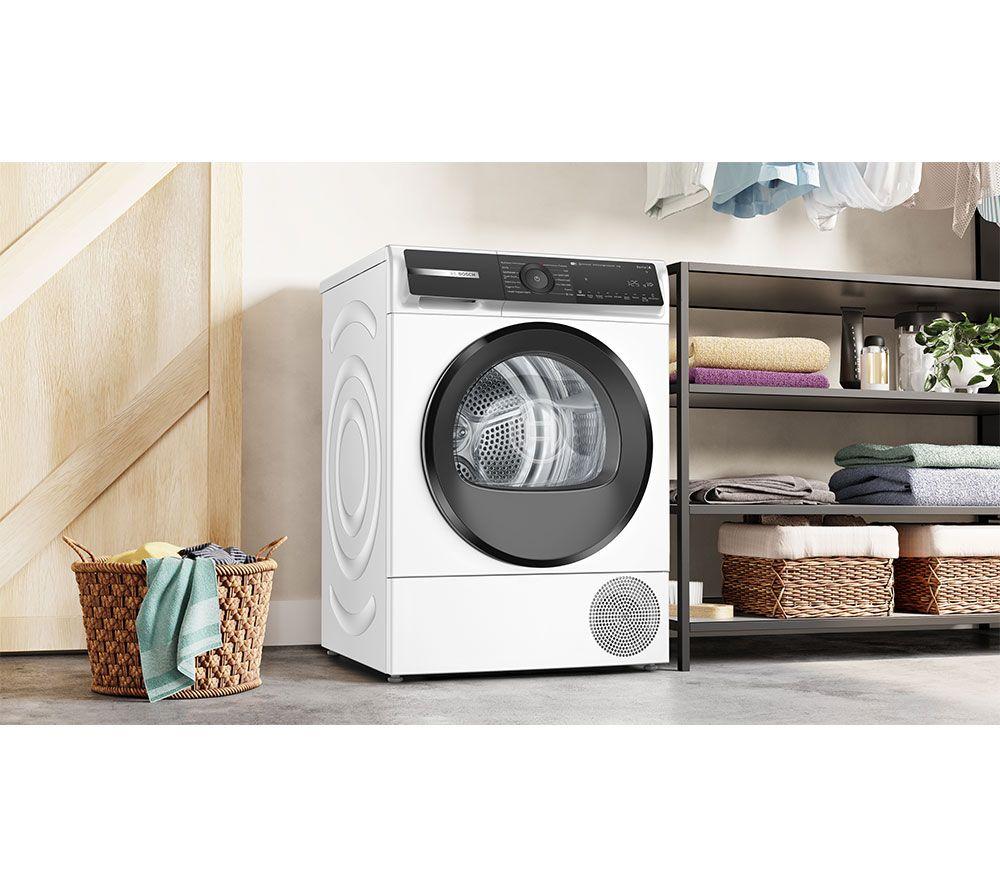 BOSCH Series 6 Plus WQH246D9GB WiFi-enabled 9 kg Heat Pump Tumble Dryer - White image number 4 of 9
