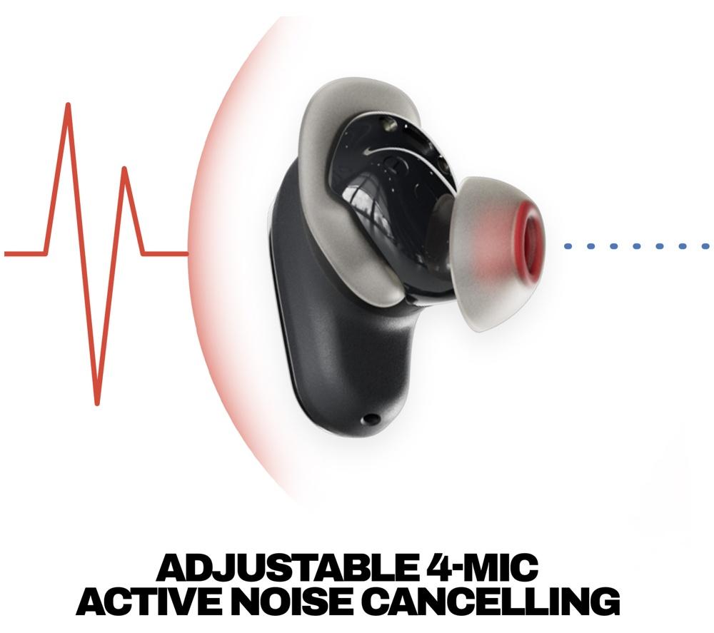 SKULLCANDY Method 360 ANC Wireless Bluetooth Noise-Cancelling Earbuds - Black image number 3 of 10