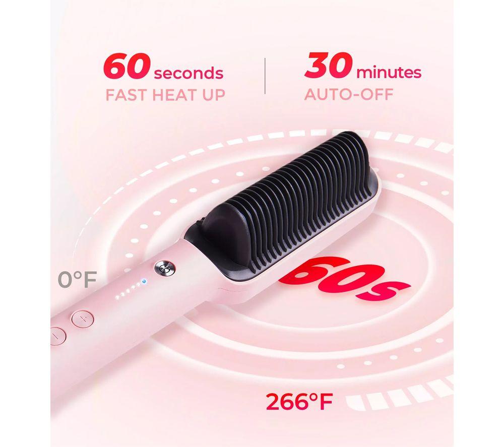 TYMO Ring HC100R Hair Straightening Comb - Pink image number 4 of 11