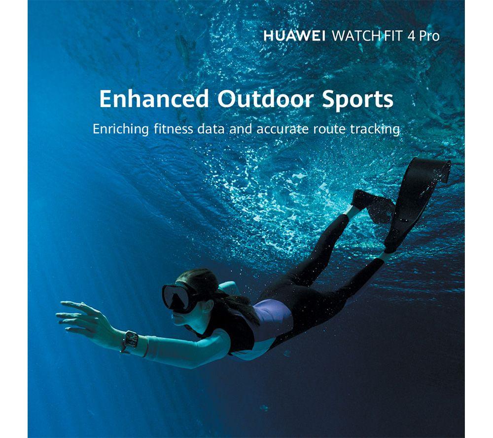 HUAWEI Watch Fit 4 Pro - Titanium Black, Fluoroelastomer Strap image number 3 of 17
