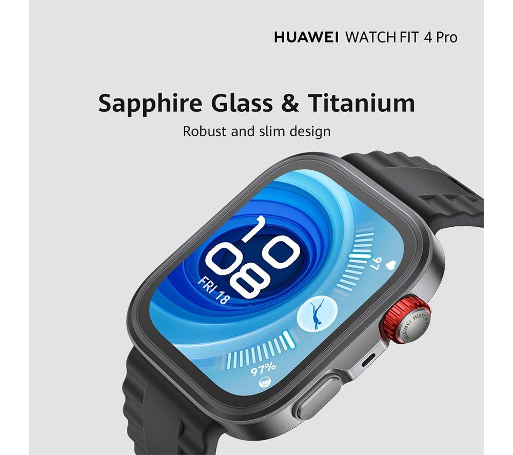 HUAWEI Watch Fit 4 Pro - Titanium Black, Fluoroelastomer Strap image number 6 of 17