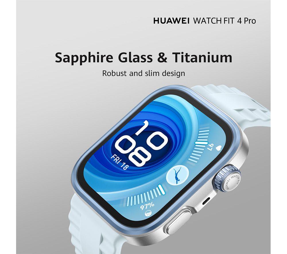 HUAWEI Watch Fit 4 Pro - Titanium Blue, Fluoroelastomer Strap image number 15 of 17