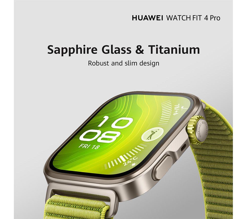 HUAWEI Watch Fit 4 Pro - Titanium Green, Fluoroelastomer Strap image number 6 of 17