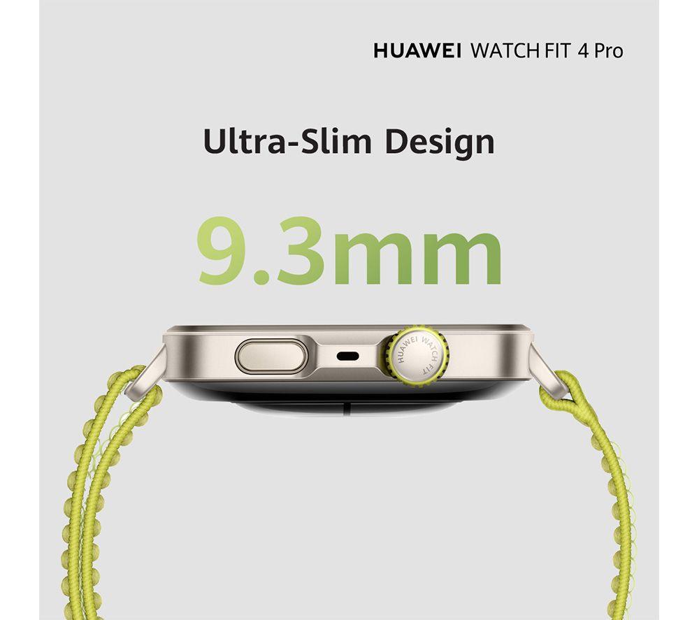 HUAWEI Watch Fit 4 Pro - Titanium Green, Fluoroelastomer Strap image number 9 of 17