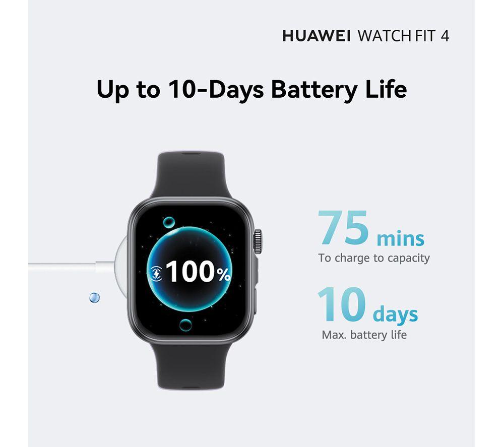 HUAWEI Watch Fit 4 - Aluminium Alloy Black, Fluoroelastomer Strap image number 6 of 13