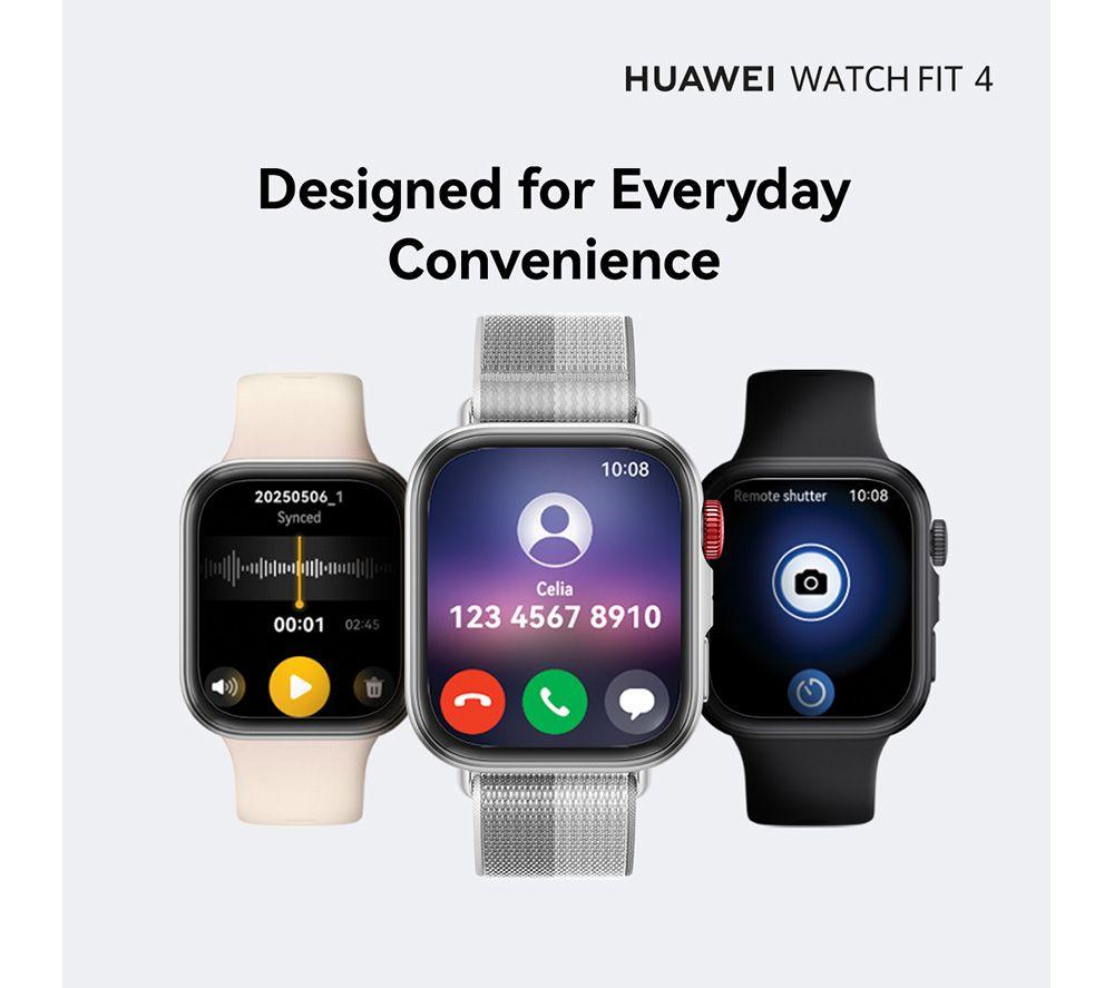 HUAWEI Watch Fit 4 - Aluminium Alloy, Grey Fluoroelastomer Strap image number 5 of 13