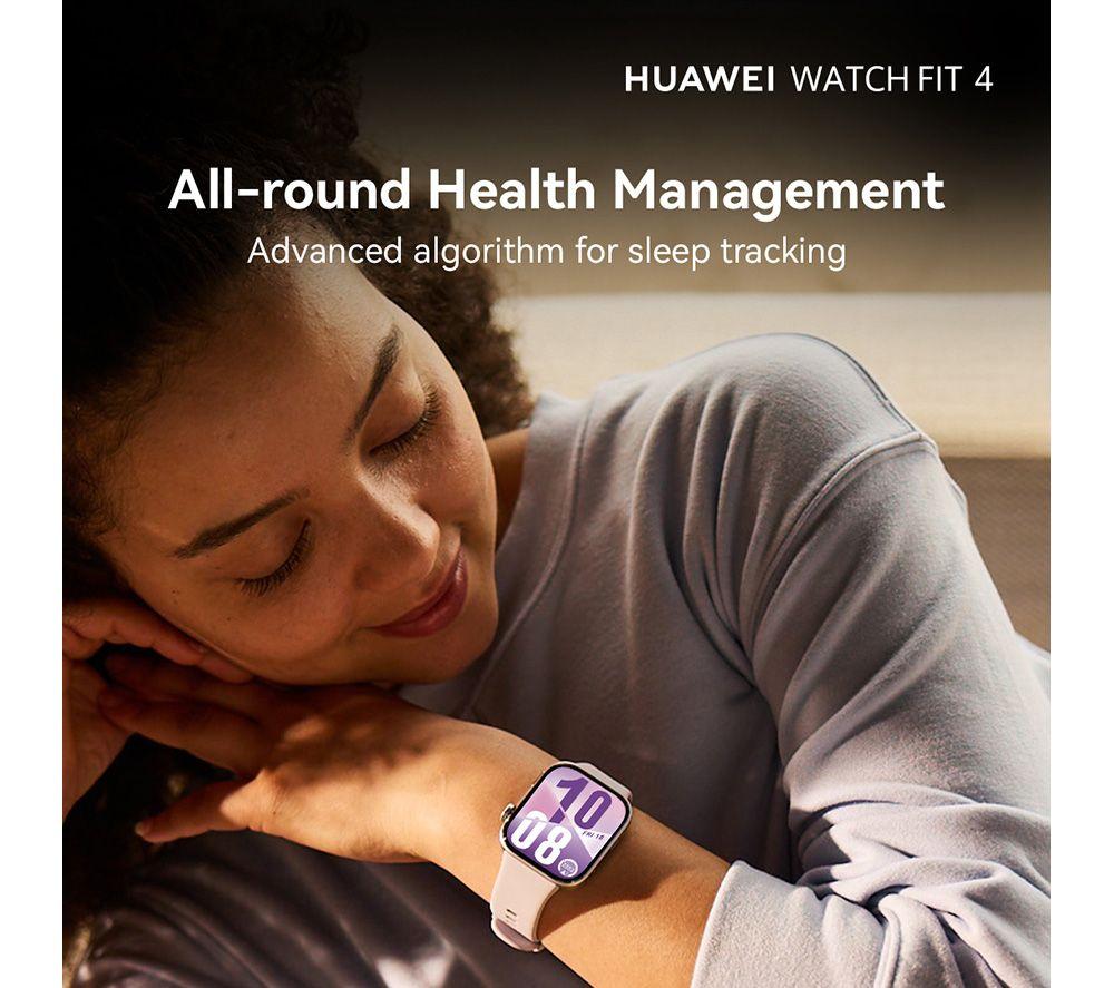 HUAWEI Watch Fit 4 - Aluminium Alloy, Purple Fluoroelastomer Strap image number 4 of 13
