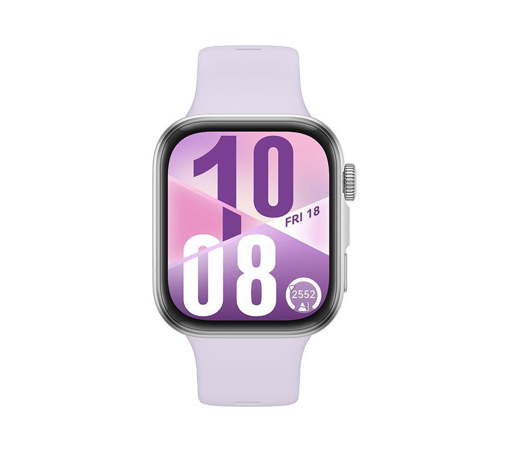 HUAWEI Watch Fit 4 - Aluminium Alloy, Purple Fluoroelastomer Strap image number 9 of 13