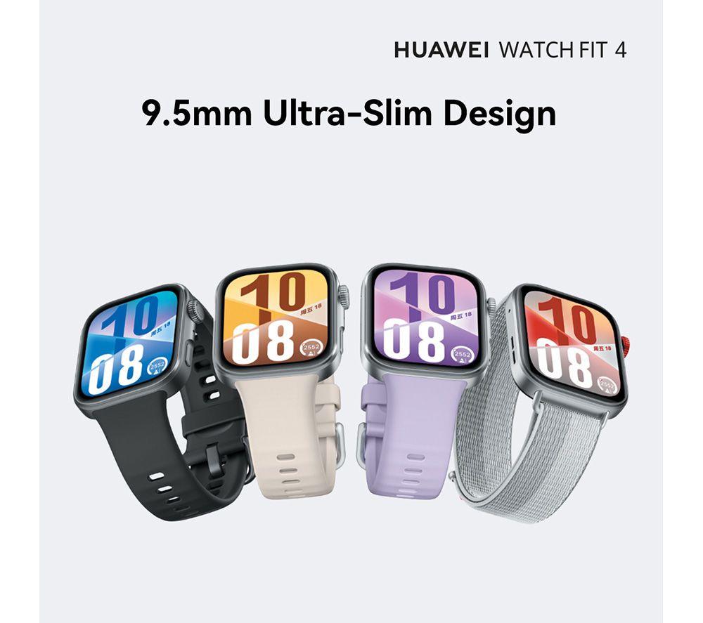 HUAWEI Watch Fit 4 - Aluminium Alloy, Purple Fluoroelastomer Strap image number 13 of 13