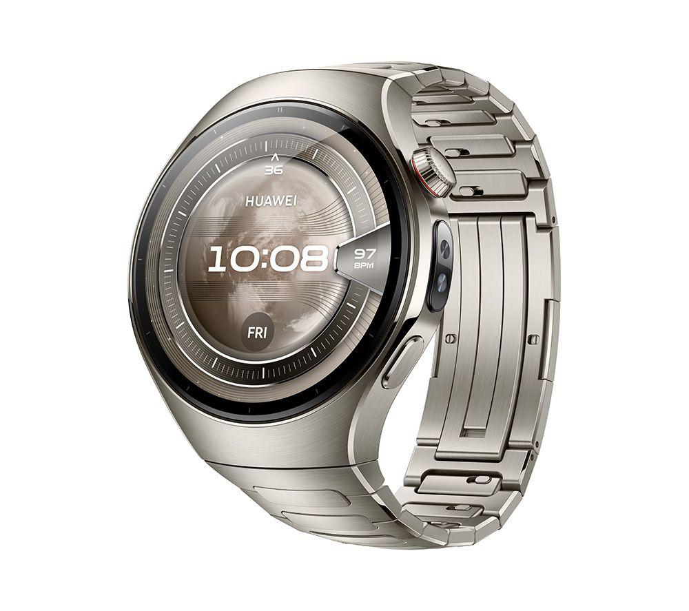 HUAWEI Watch 5 - Titanium Silver, Fluoroelastomer Strap, 46 mm