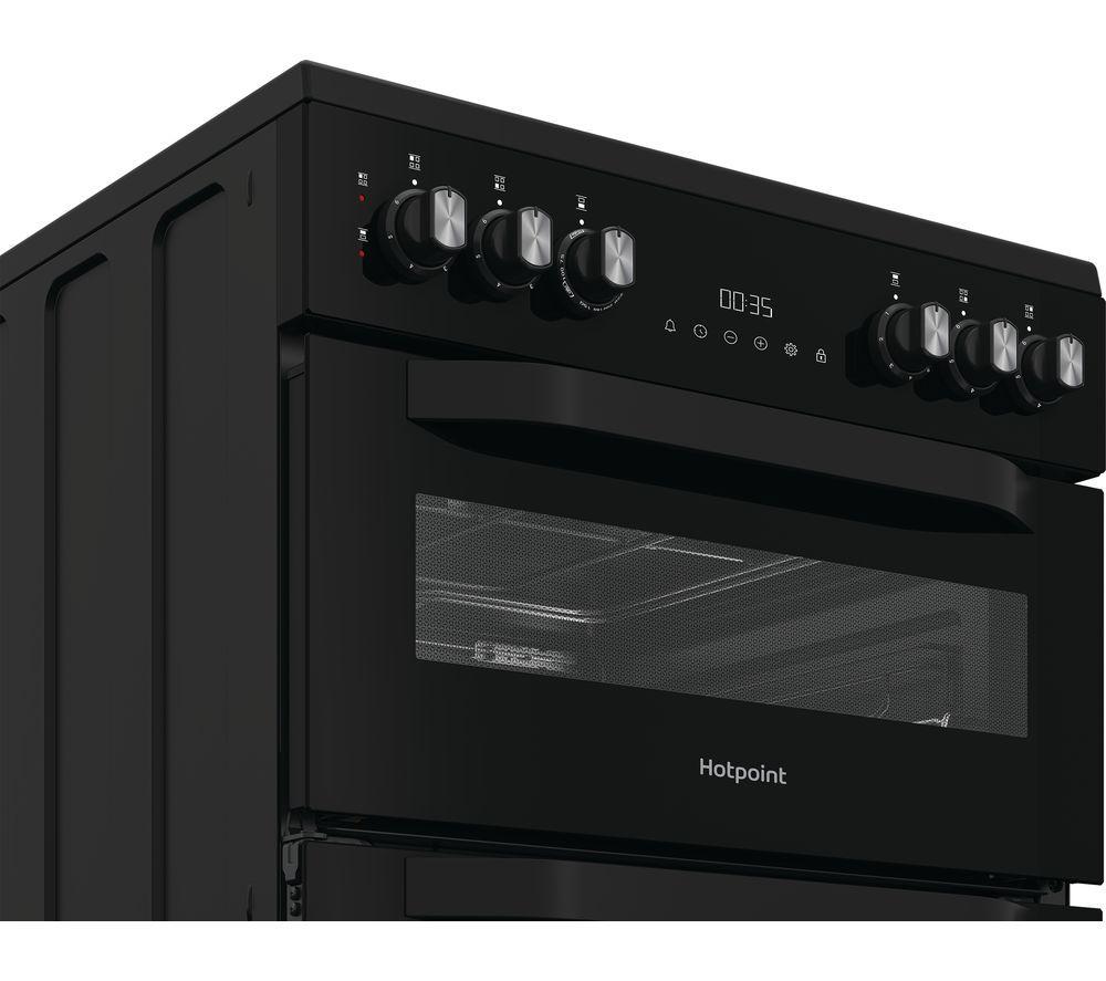 HOTPOINT Multiflow HTE6VDCB1 60 cm Electric Ceramic Cooker - Black image number 2 of 14