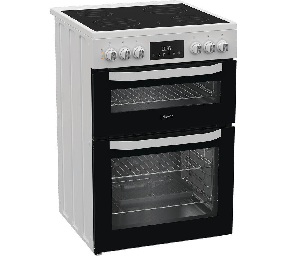 HOTPOINT Multiflow HTE6VDCW 60 cm Electric Ceramic Cooker - White image number 2 of 11