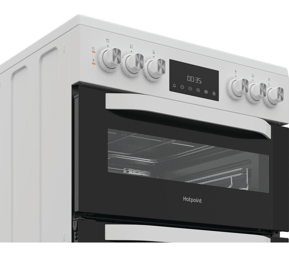 HOTPOINT Multiflow HTE6VDCW 60 cm Electric Ceramic Cooker - White image number 4 of 11