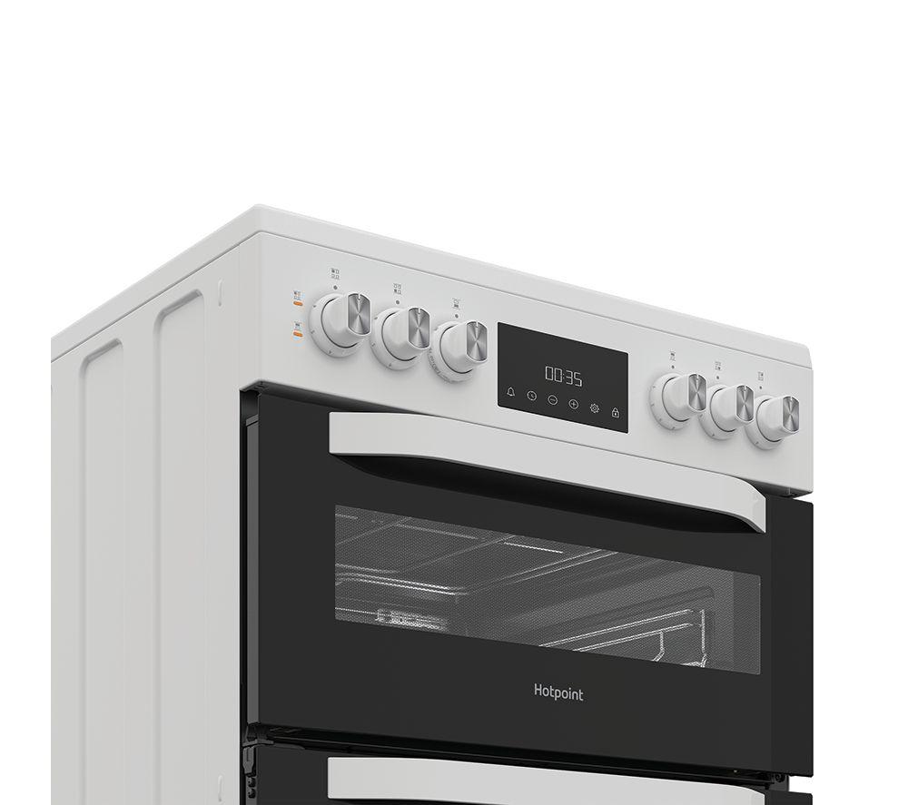HOTPOINT Multiflow HTE6VDCW 60 cm Electric Ceramic Cooker - White image number 9 of 11