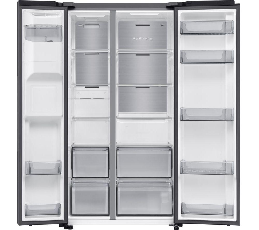 SAMSUNG Bespoke AI Series 6 SpaceMax RS70F64KDFEU American-Style Smart Fridge Freezer - Black image number 2 of 9