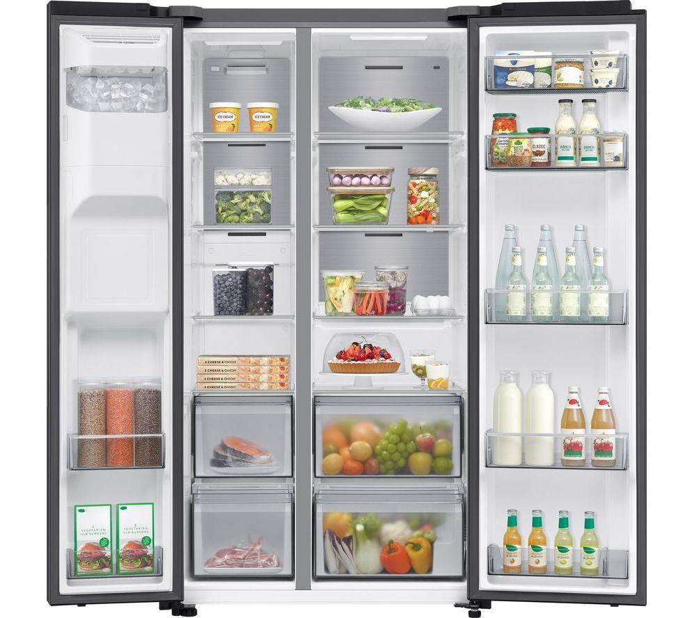 SAMSUNG Bespoke AI Series 6 SpaceMax RS70F64KDFEU American-Style Smart Fridge Freezer - Black image number 3 of 9