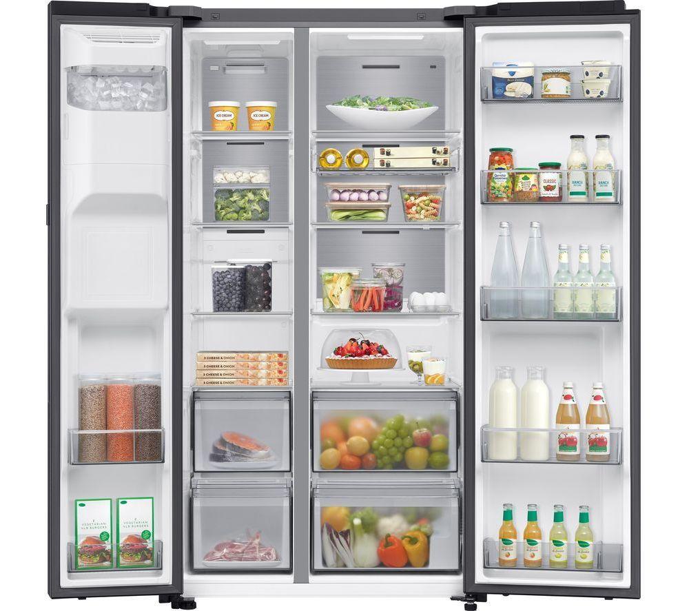 SAMSUNG Bespoke AI Series 9 AI Home RS90F64EDFEU American-Style Smart Fridge Freezer - Black image number 2 of 9