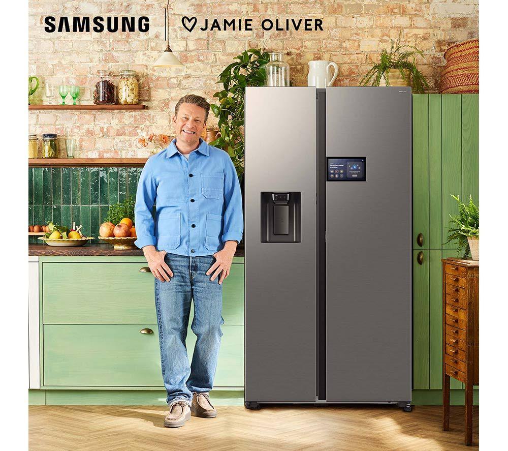 SAMSUNG Bespoke AI Series 9 AI Home RS90F64EDTEU American-Style Smart Fridge Freezer - Silver image number 7 of 8
