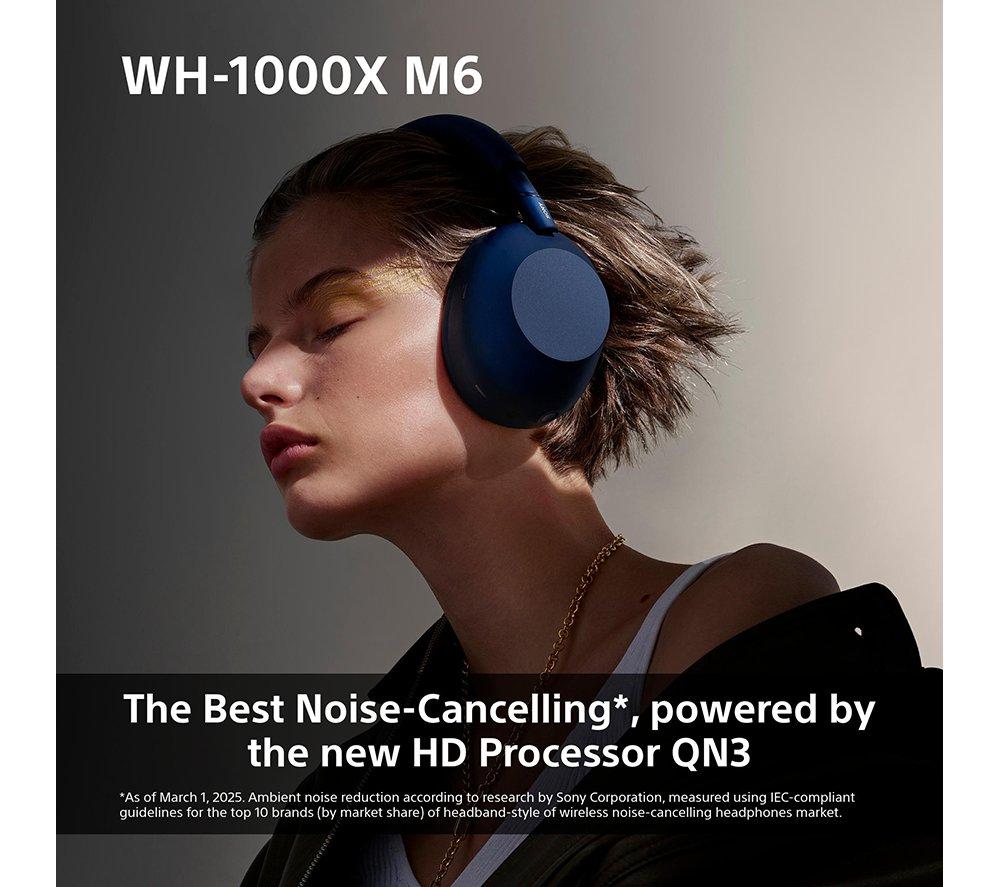 SONY WH-1000XM6 Wireless Bluetooth Noise-Cancelling Headphones - Black