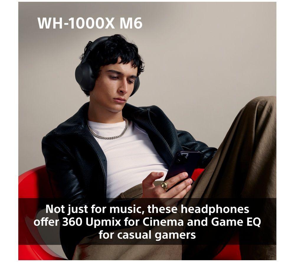 SONY WH-1000XM6 Wireless Bluetooth Noise-Cancelling Headphones - Sandstone image number 9 of 21