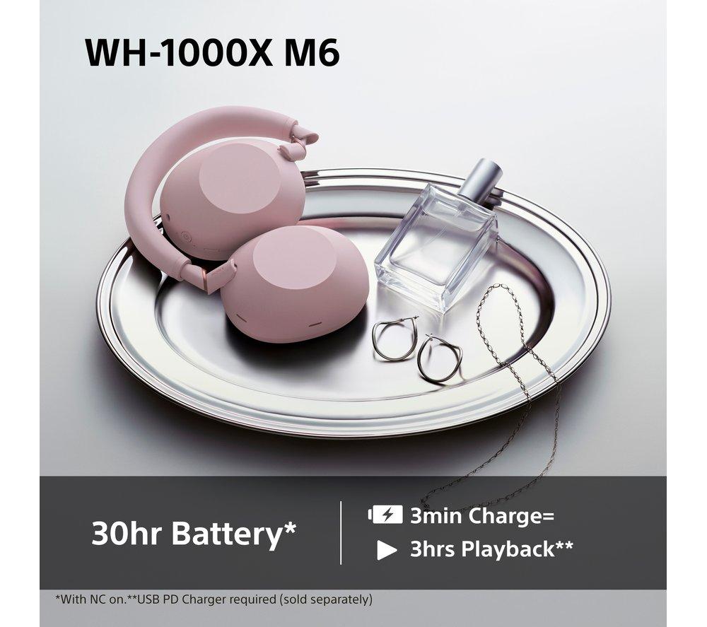 SONY WH-1000XM6 Wireless Bluetooth Noise-Cancelling Headphones - Pink image number 8 of 21