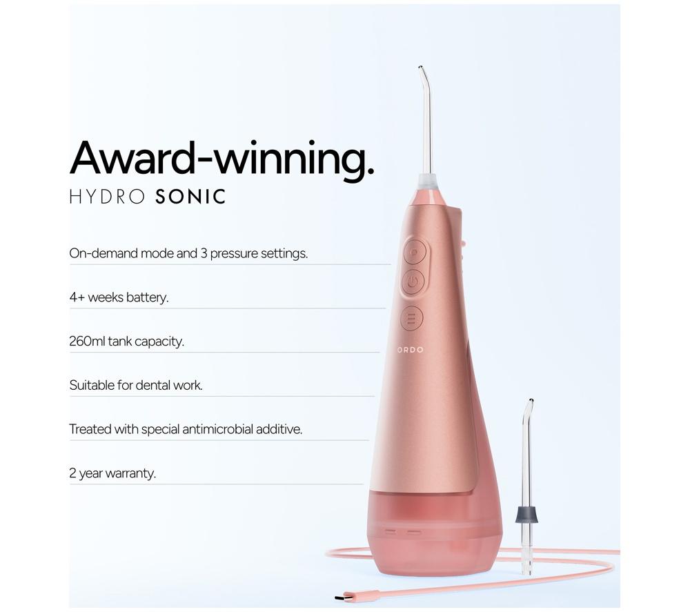 ORDO Hydro Sonic+ Water Flosser - Rose Gold image number 7 of 11