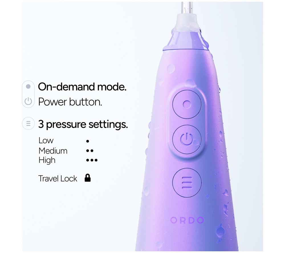 ORDO Hydro Sonic+ Water Flosser - Pearl Violet image number 4 of 11