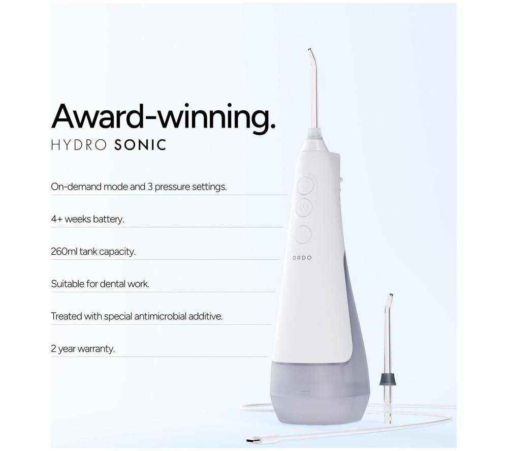 ORDO Hydro Sonic+ Water Flosser - White image number 7 of 10