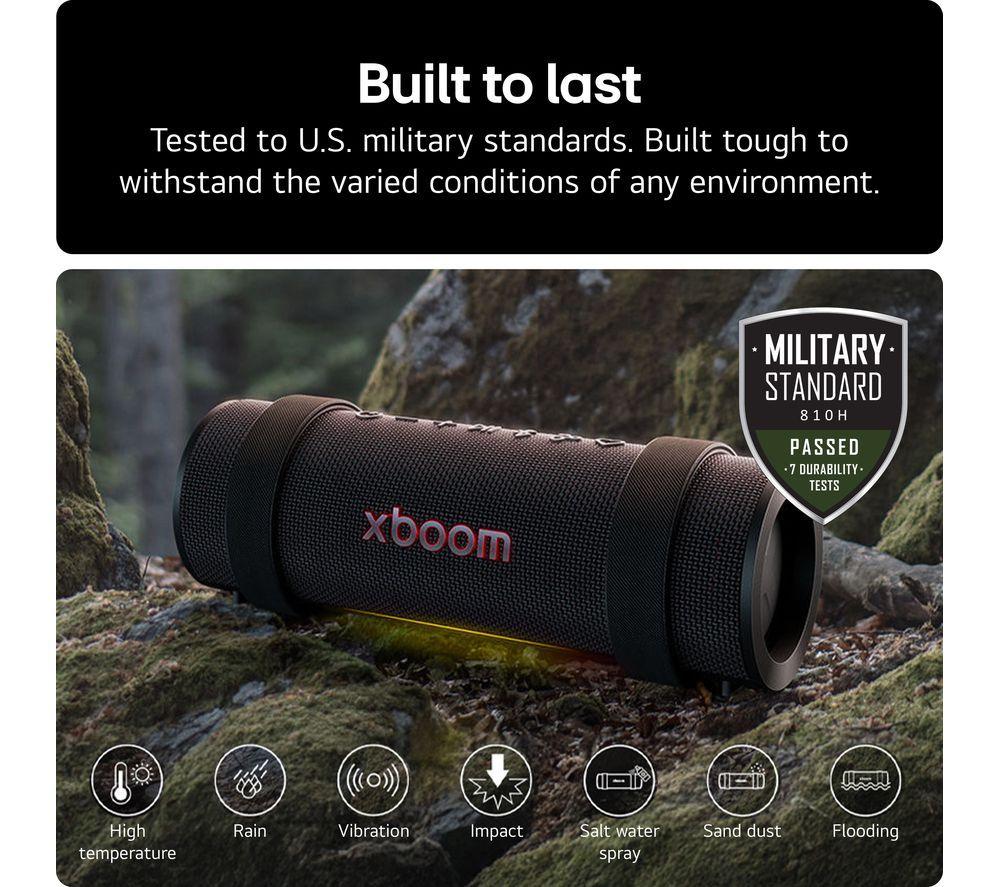 LG xboom Grab Portable Bluetooth Speaker - Black image number 5 of 14