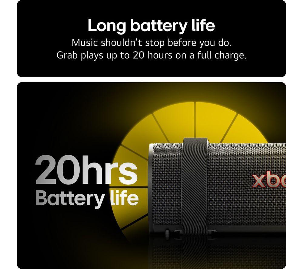 LG xboom Grab Portable Bluetooth Speaker - Black image number 6 of 14