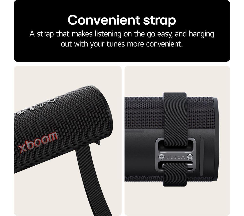 LG xboom Grab Portable Bluetooth Speaker - Black image number 8 of 14
