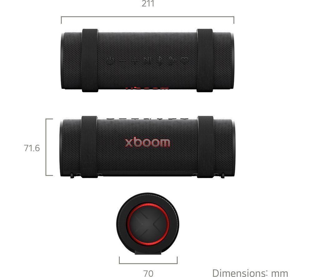 LG xboom Grab Portable Bluetooth Speaker - Black image number 12 of 14