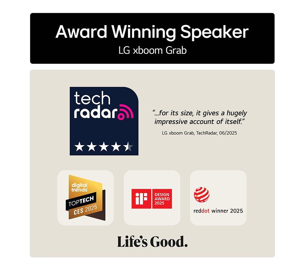 LG xboom Grab Portable Bluetooth Speaker - Black image number 13 of 14